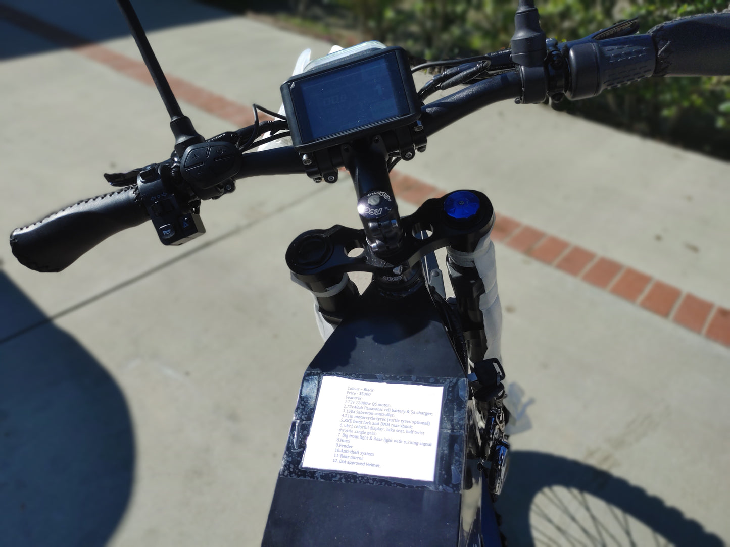 12,000WATTS ELECTRIC BIKE